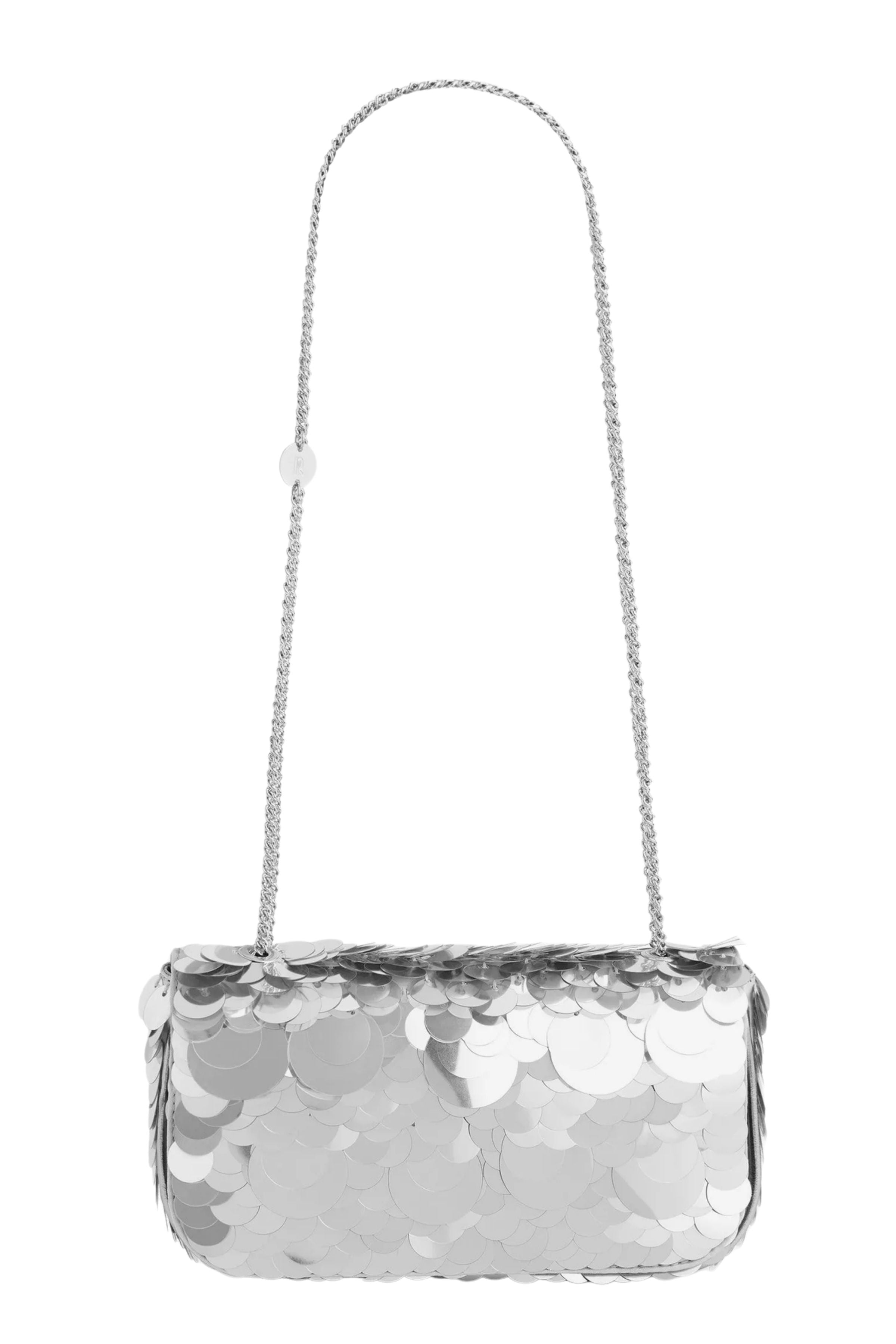 PACO RABANNE 실버 스파클 미니 리플렉티브 디스크 미니 백