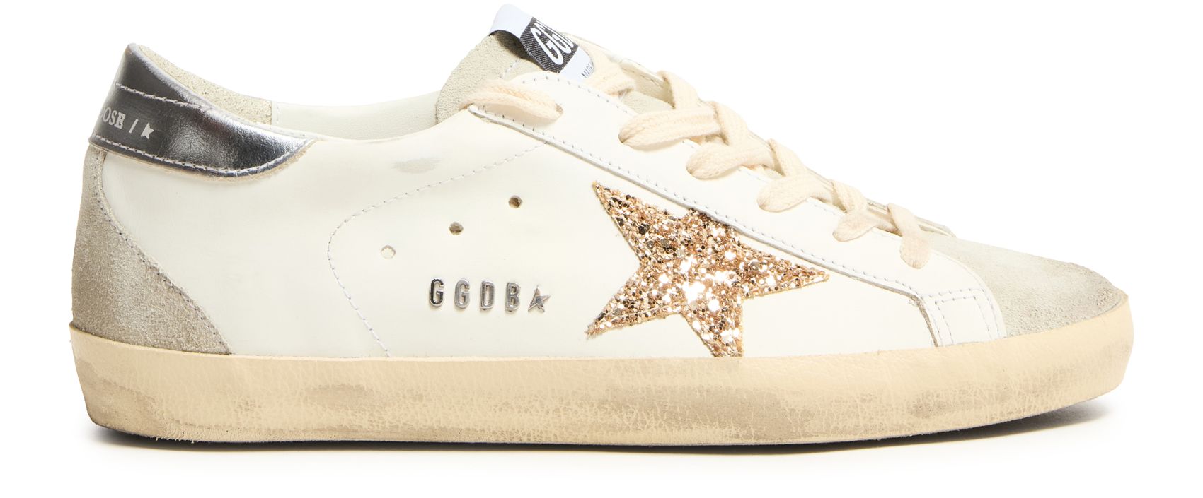 GOLDEN GOOSE 슈퍼스타 골드 글리터 스타 스웨이드 인서트