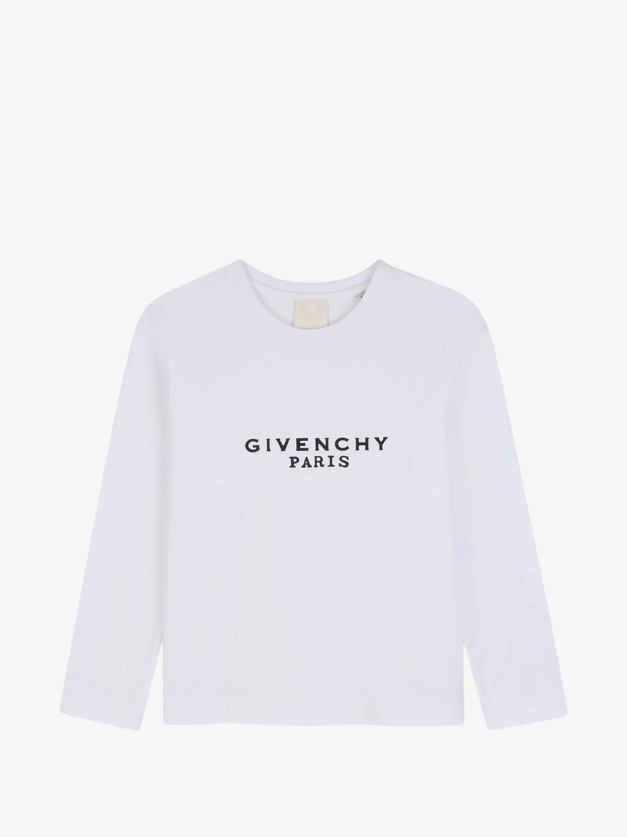 Givenchy Kids 프론트 프린트 면 긴팔 티셔츠