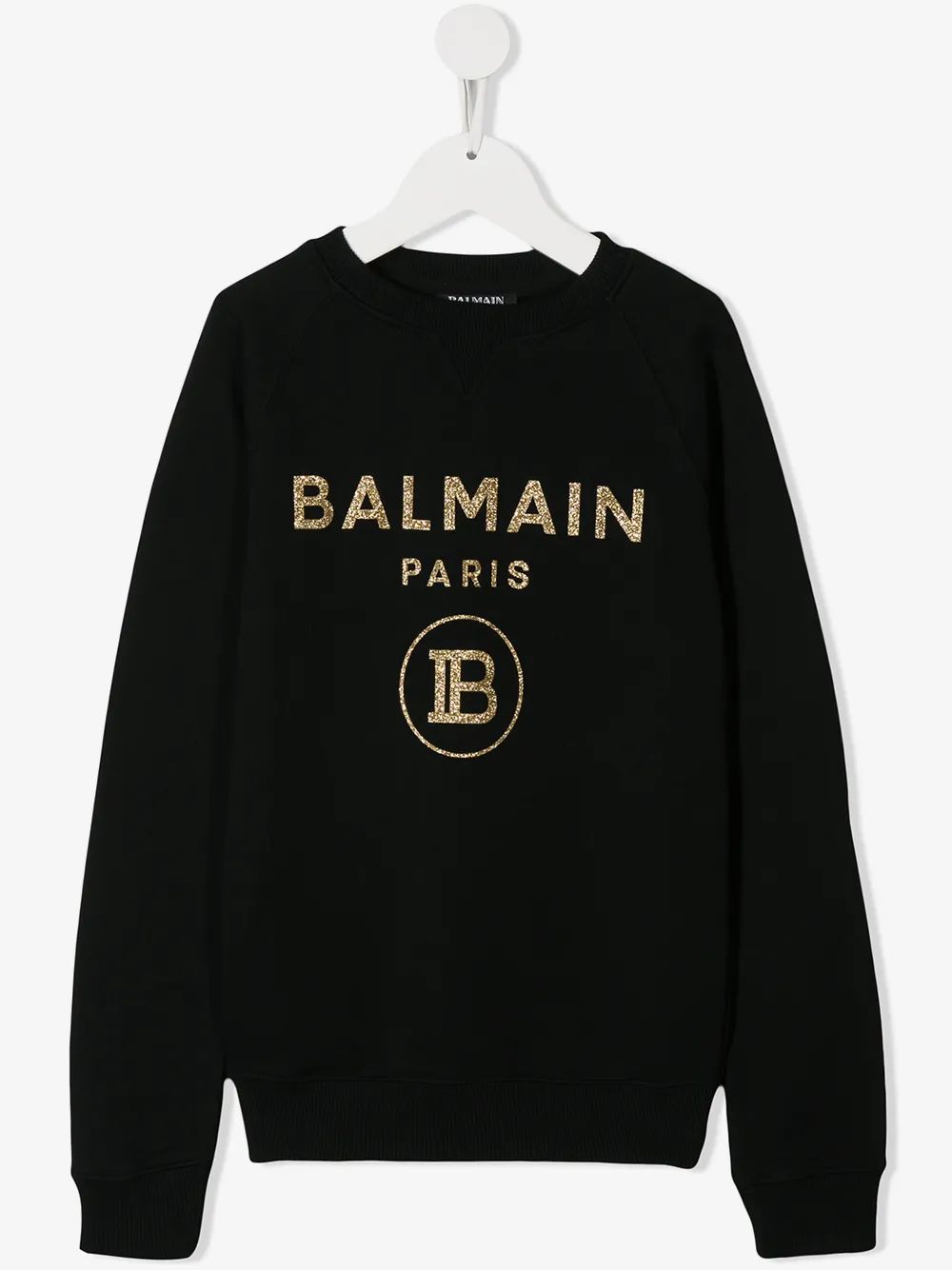 Balmain Kids 글리터 디테일 맨투맨