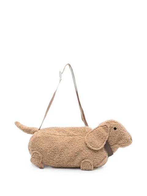 IL GUFO KIDS 크루스카 강아지 모양 페이크 시어링 숄더백