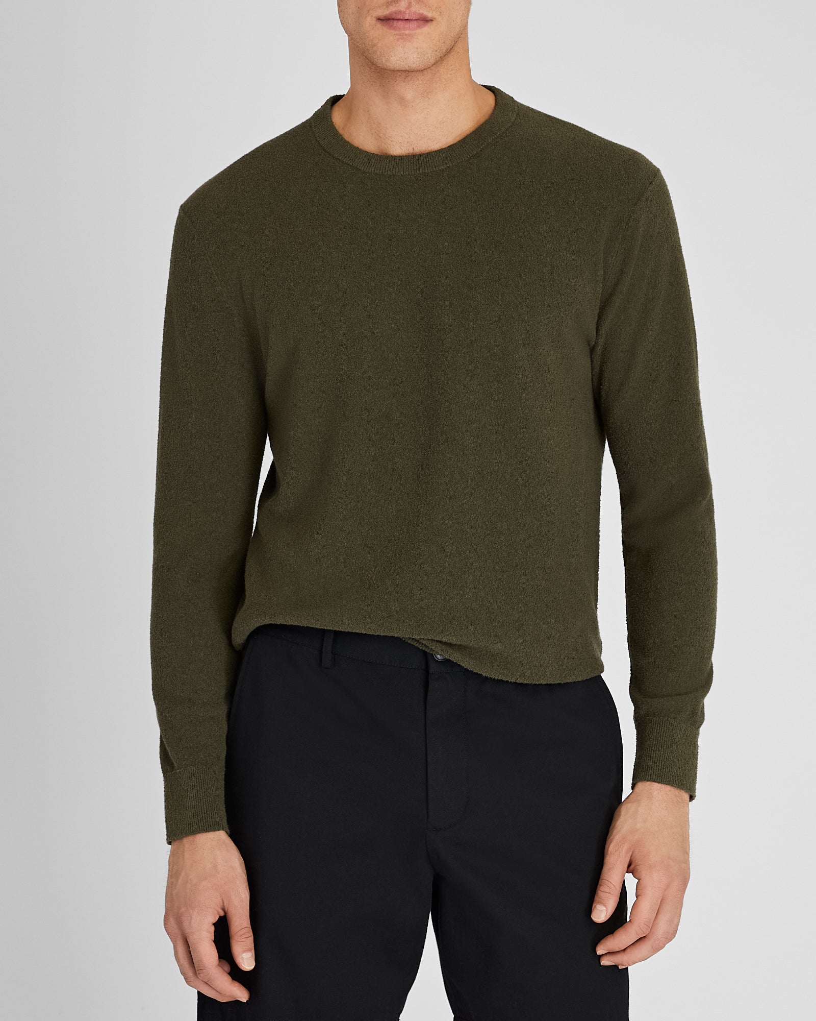 CLUB MONACO 롱슬리브 마이크로 부클 스웨터