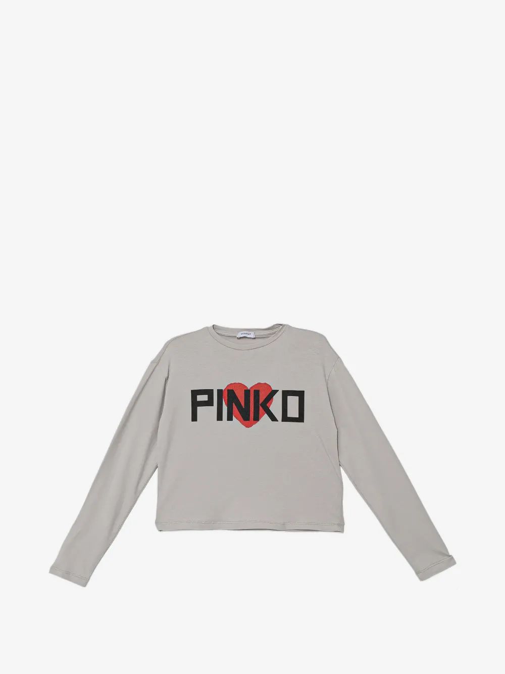Pinko Kids 로고 프린트 하트 모티프 티셔츠
