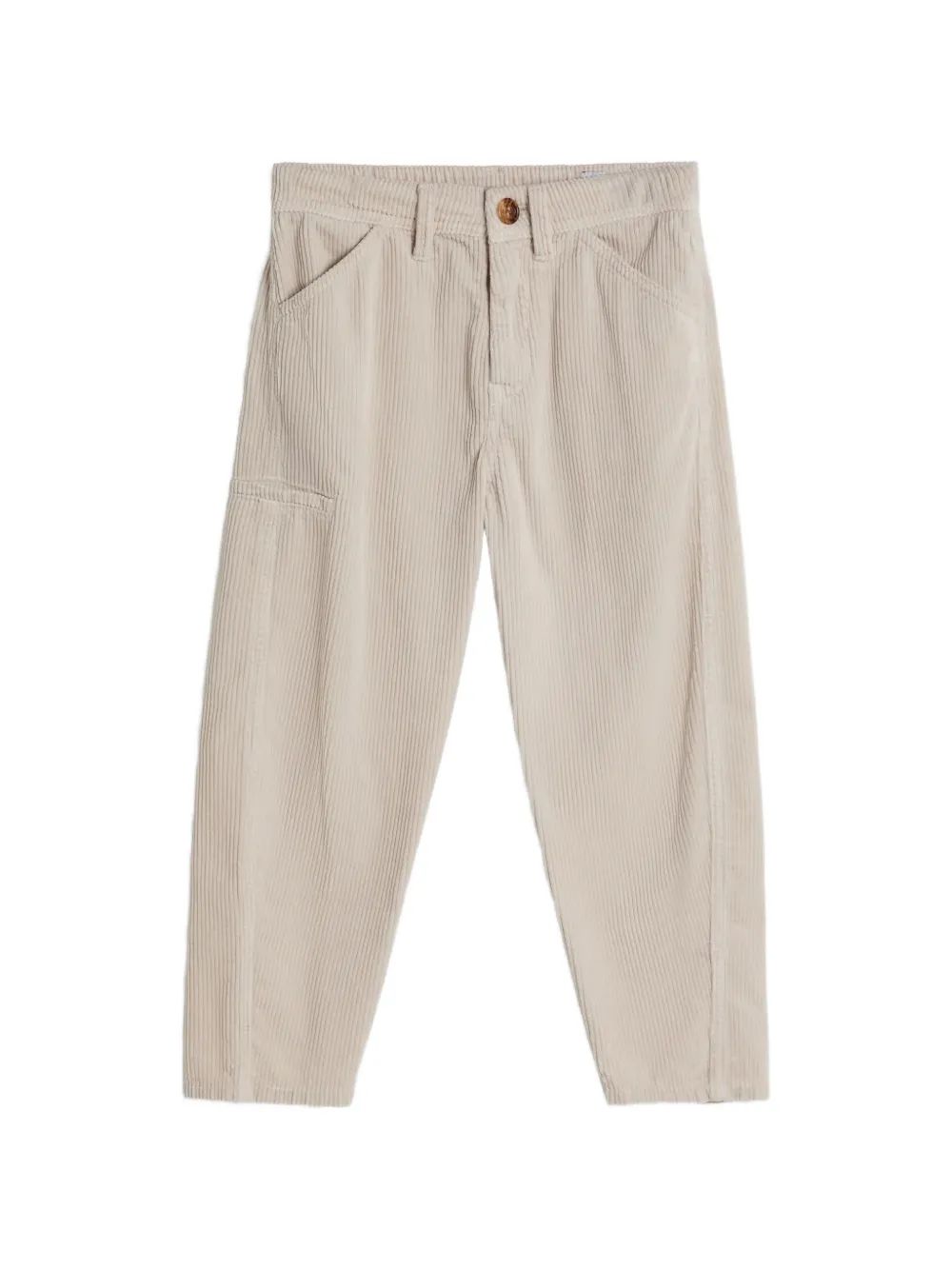 Brunello Cucinelli Kids 코듀로이 인체공학 바지