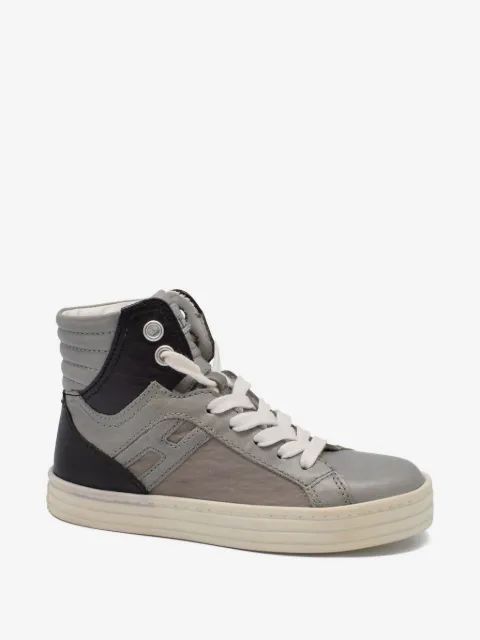 Hogan Kids 하이탑 가죽 스니커즈