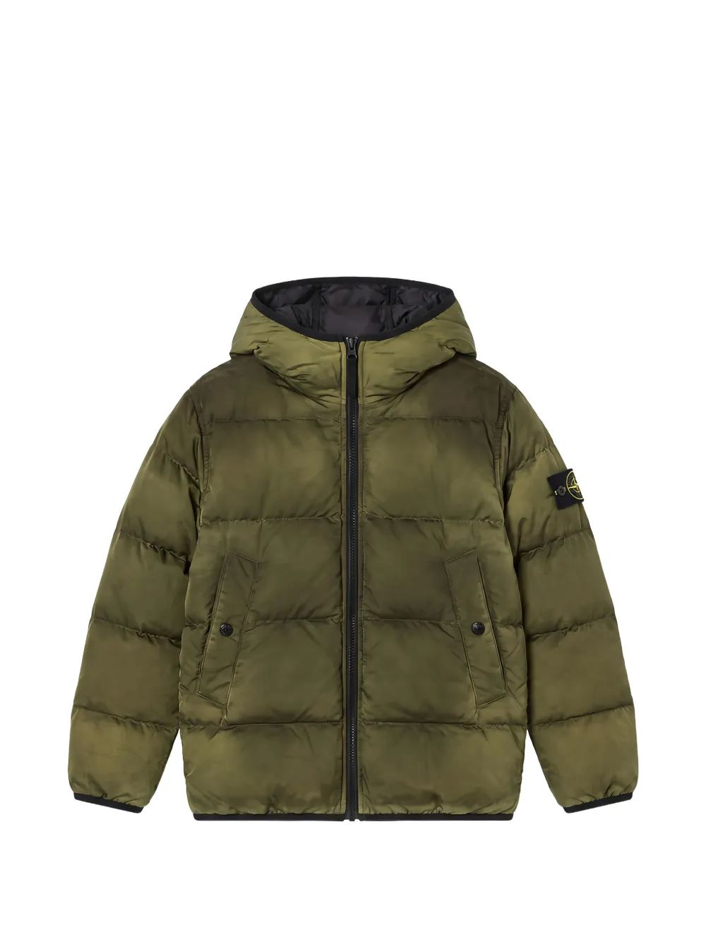 Stone Island Junior 컴퍼스 배지 퀼팅 자켓