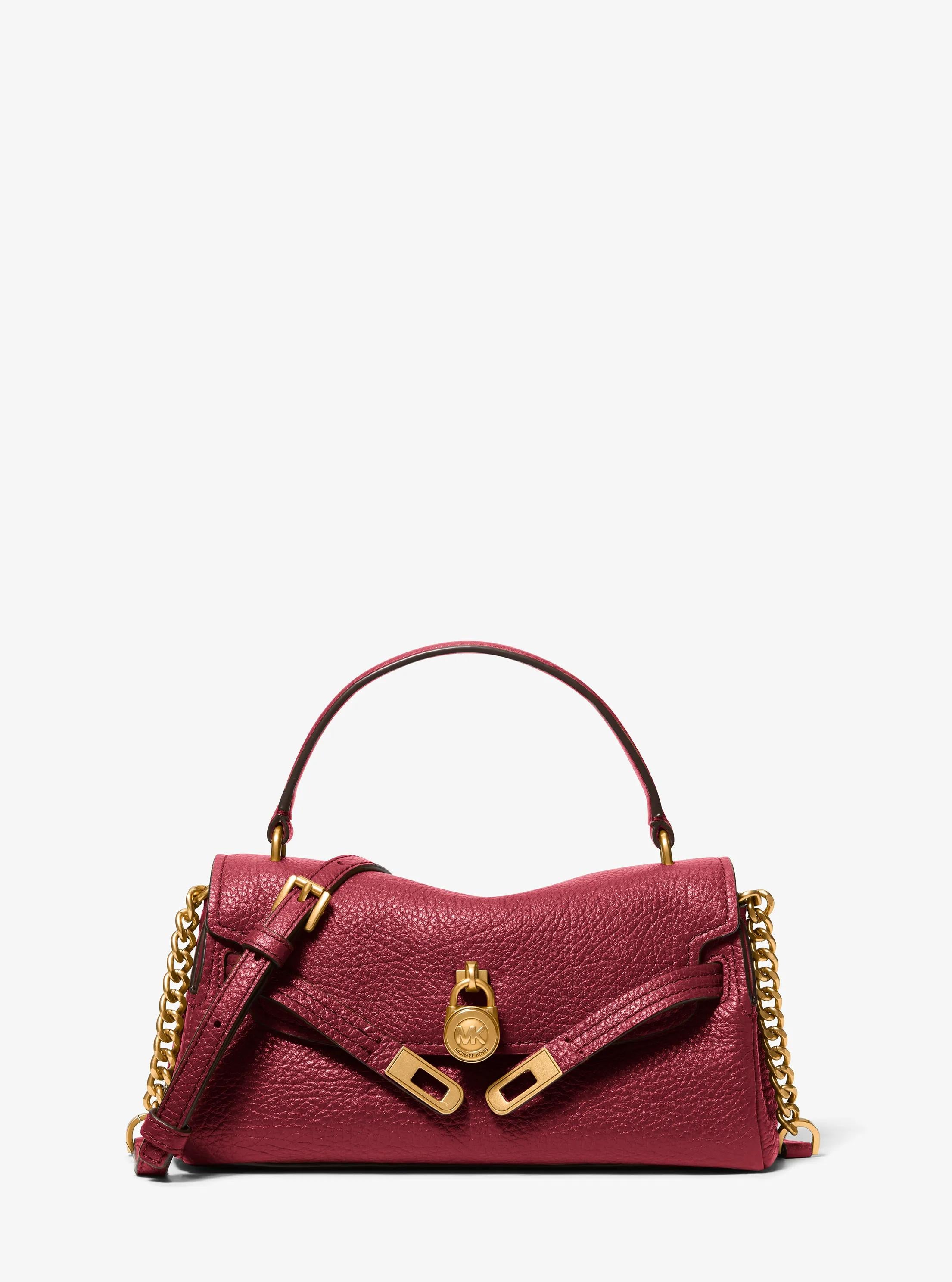 Michael Kors 해밀턴 모던 엑스트라 스몰 텍스처 가죽 슬라우치 크로스바디 백