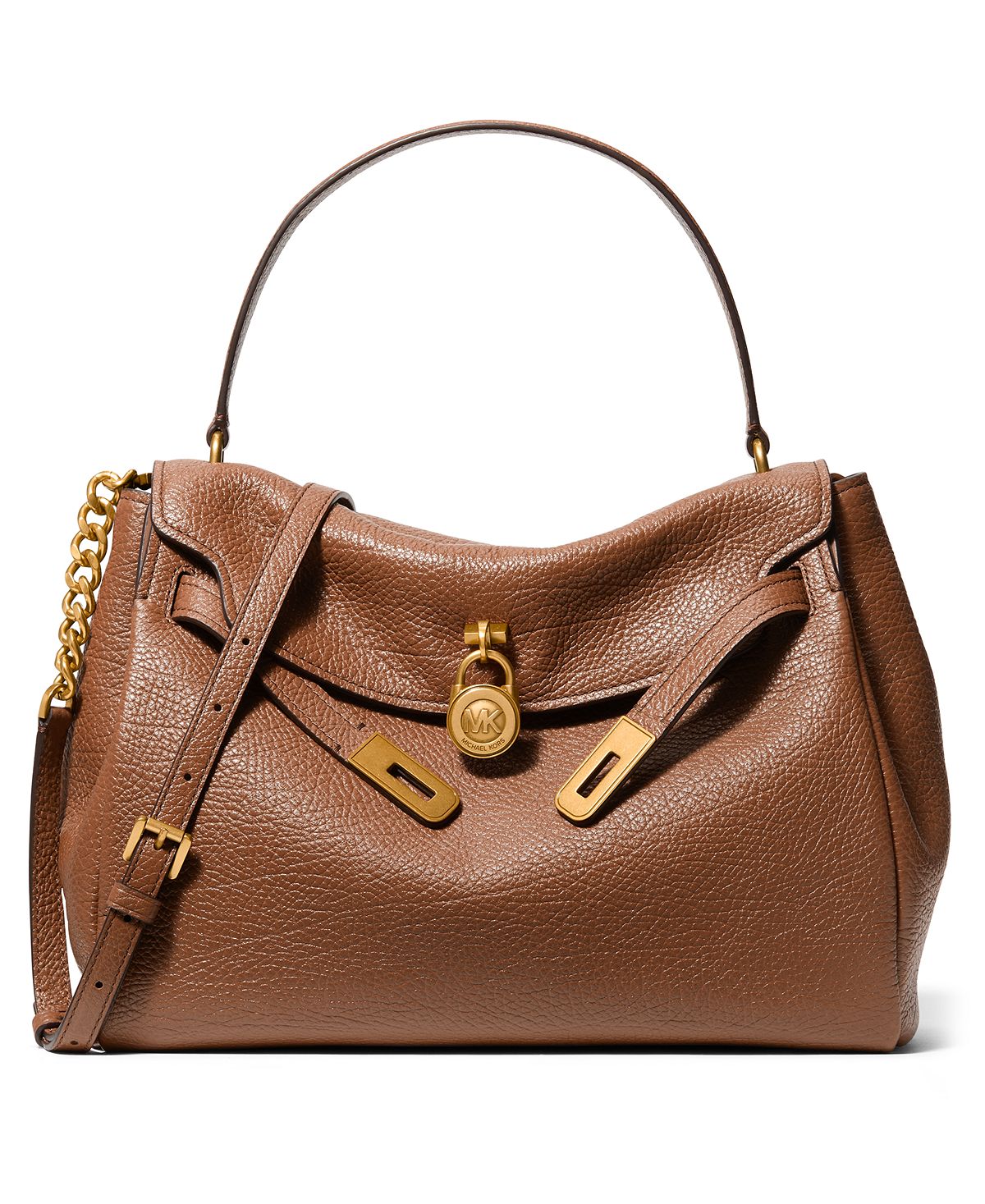 Michael Kors 마이클 해밀턴 모던 대형 플랩 탑 핸들 사첼 핸드백