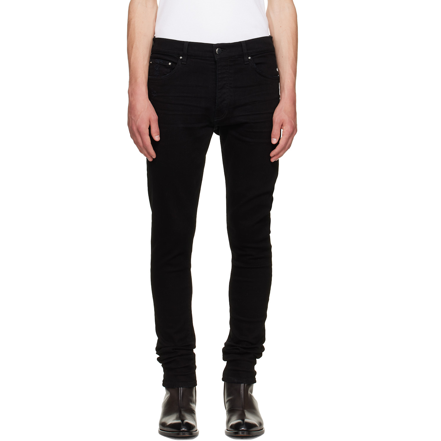 Amiri 블랙 스택 데님 팬츠