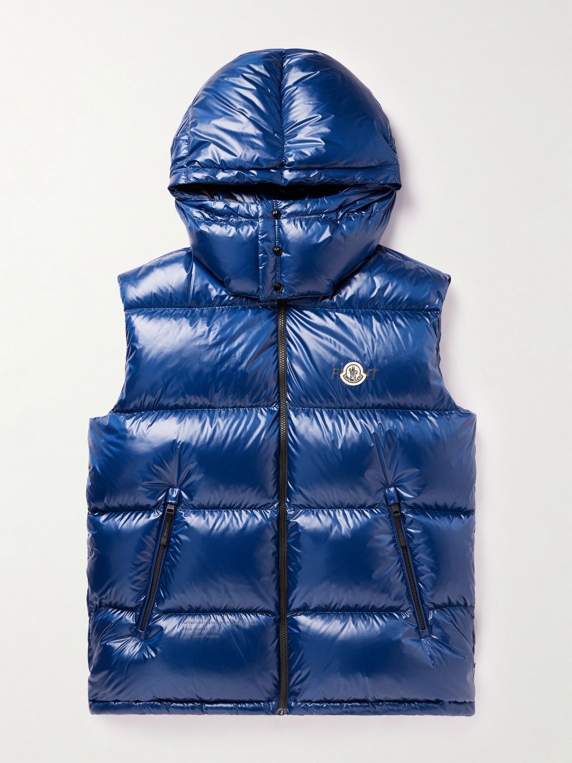 MONCLER GENIUS 7 몽클레어 프라그먼트 히로시 후지와라 Marsh 퀼티드 쉘 후드 다운 길렛