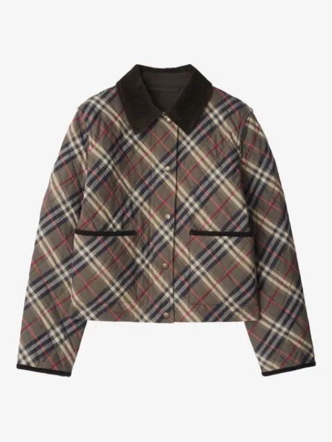 BURBERRY 체크 퀼팅 자켓