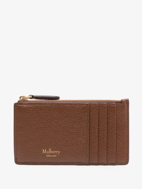 MULBERRY 지퍼 가죽 동전 파우치