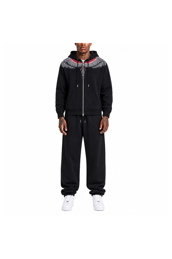 Marcelo Burlon Kids 윙 프린트 집업 후드