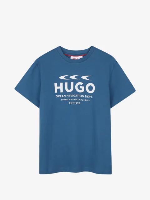 HUGO Kids 로고 프린트 티셔츠
