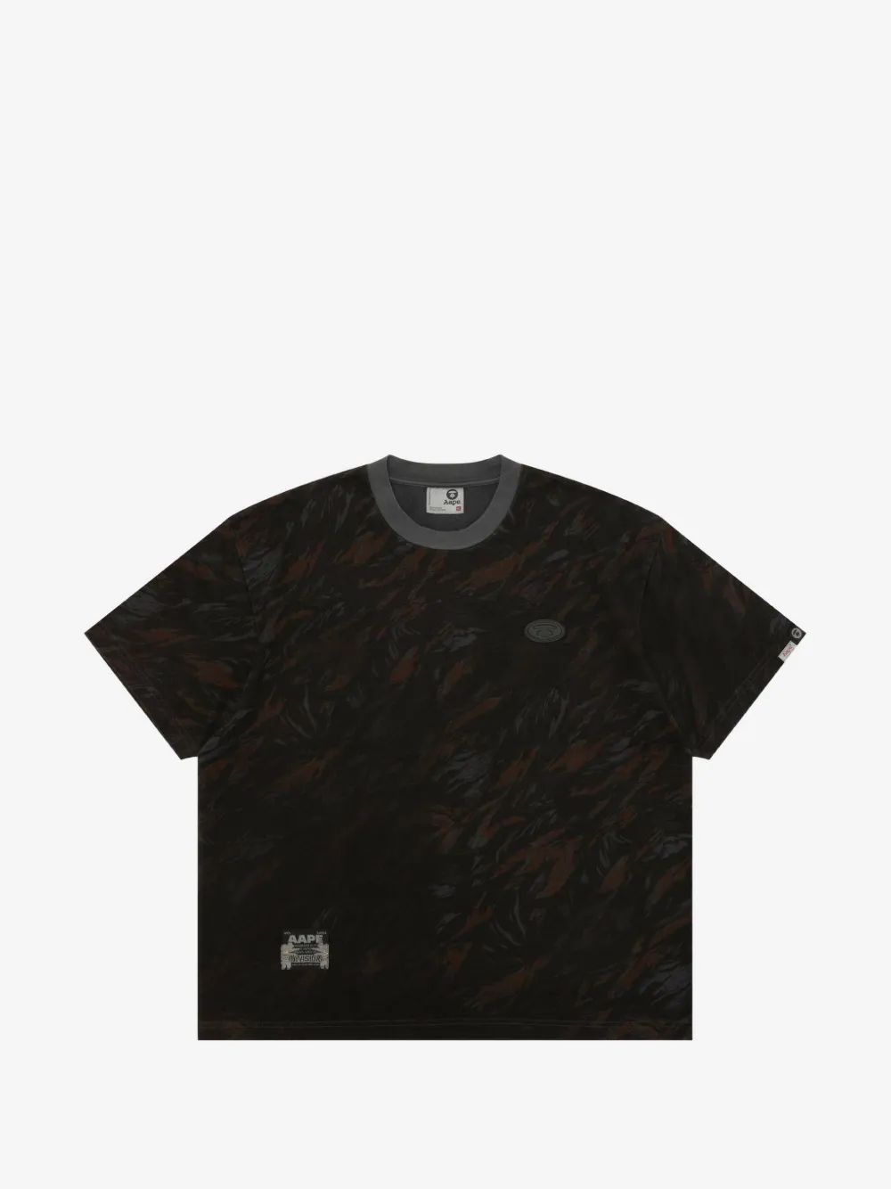 AAPE by A Bathing Ape 헤비 워시드 로고 패치 티셔츠