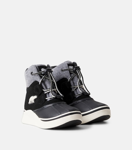 Sorel Kids Out N About™ IV Chillz 스웨이드 스노우 부츠