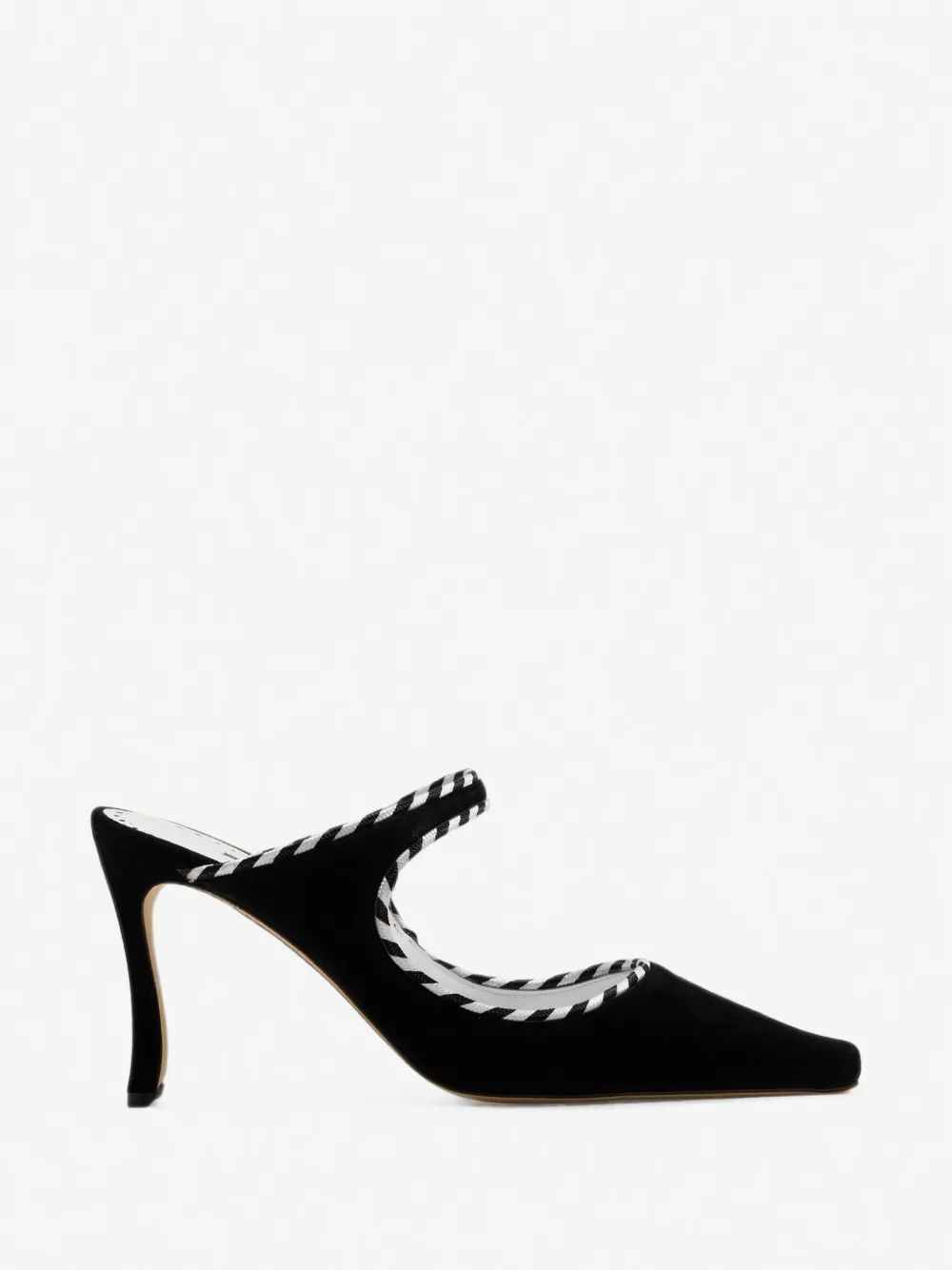 Manolo Blahnik 푸라 비스콘티 하이드라 090 브레이드 트림 뮬