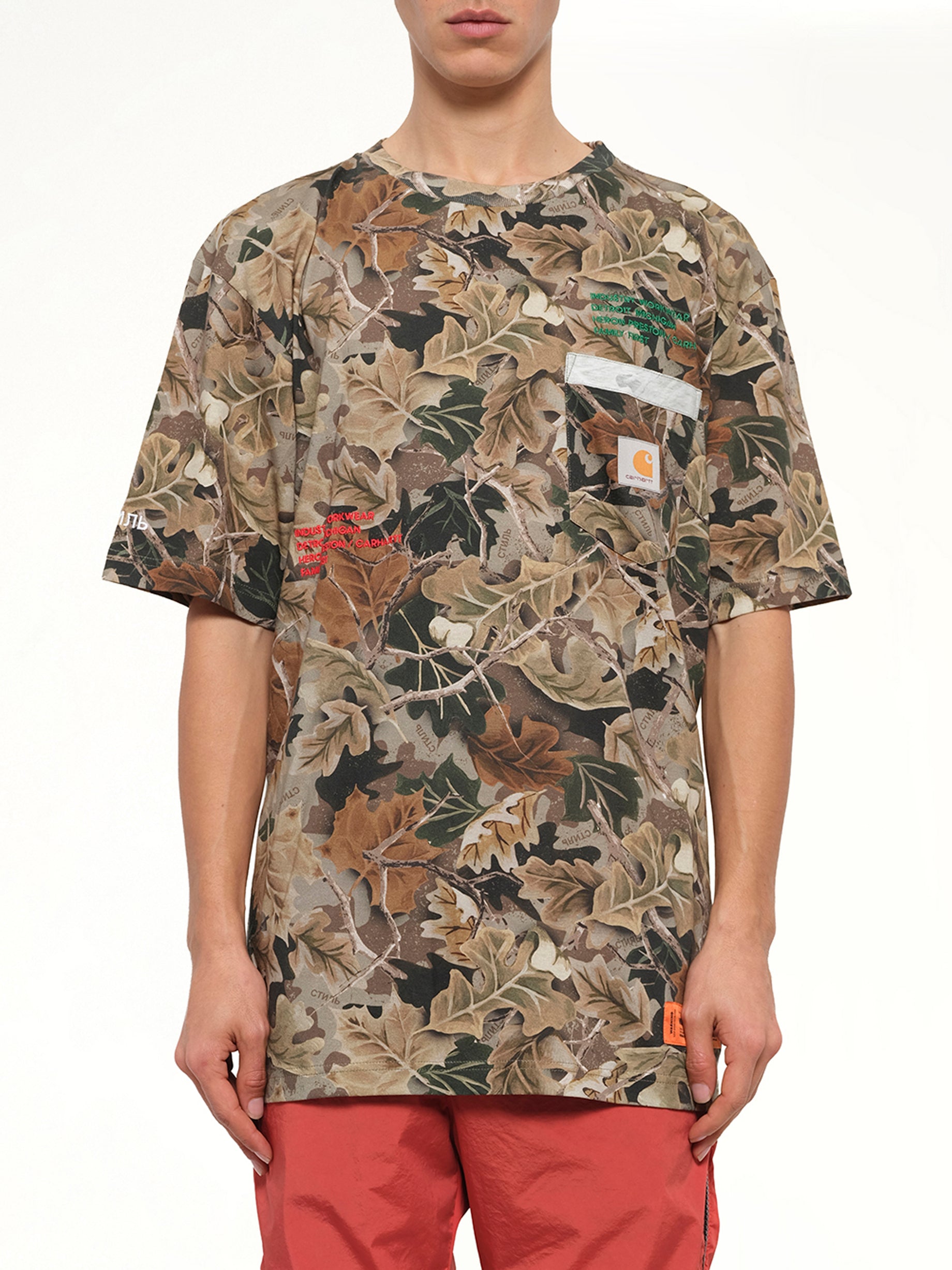HERON PRESTON HP x 카하르트 카모 티셔츠
