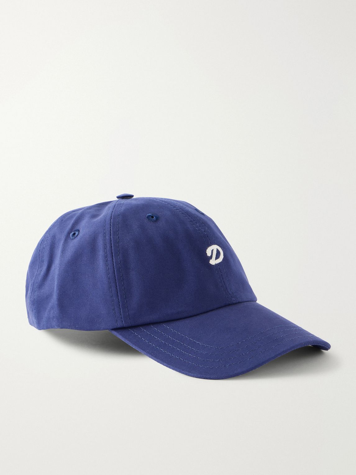 DRAKE'S  로고 자수 면 트윌 야구 모자