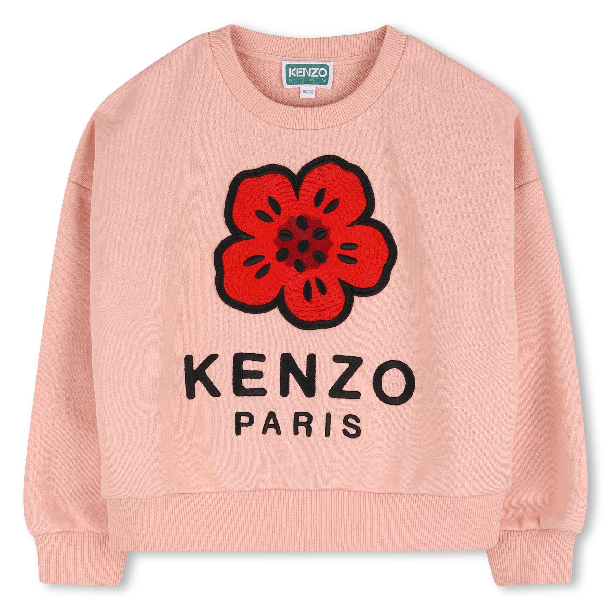 KENZO 키즈 포피 자수 크루넥 맨투맨