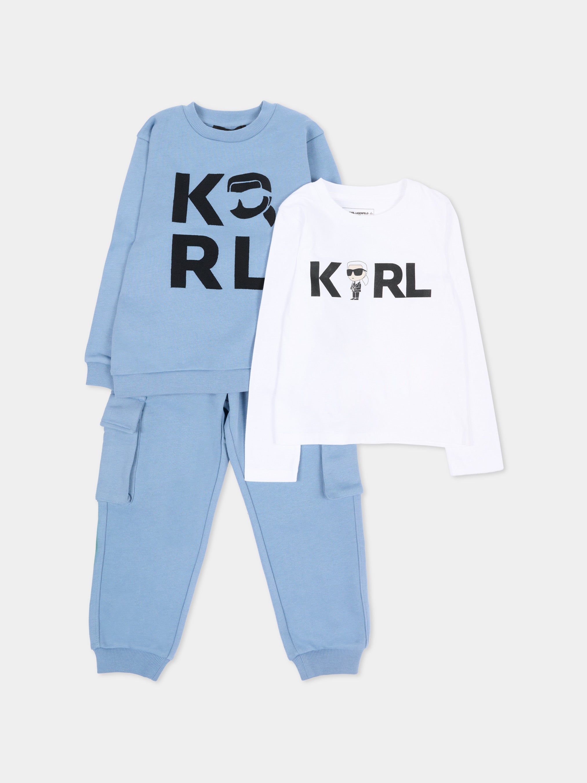 Karl Lagerfeld Kids 롱 블루 스포츠 의상