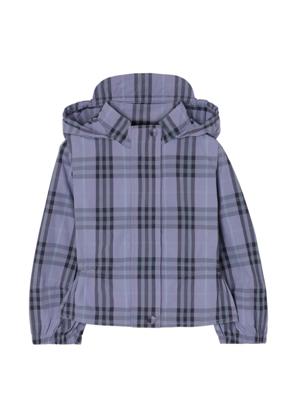 Burberry Kids 체크 후드 자켓