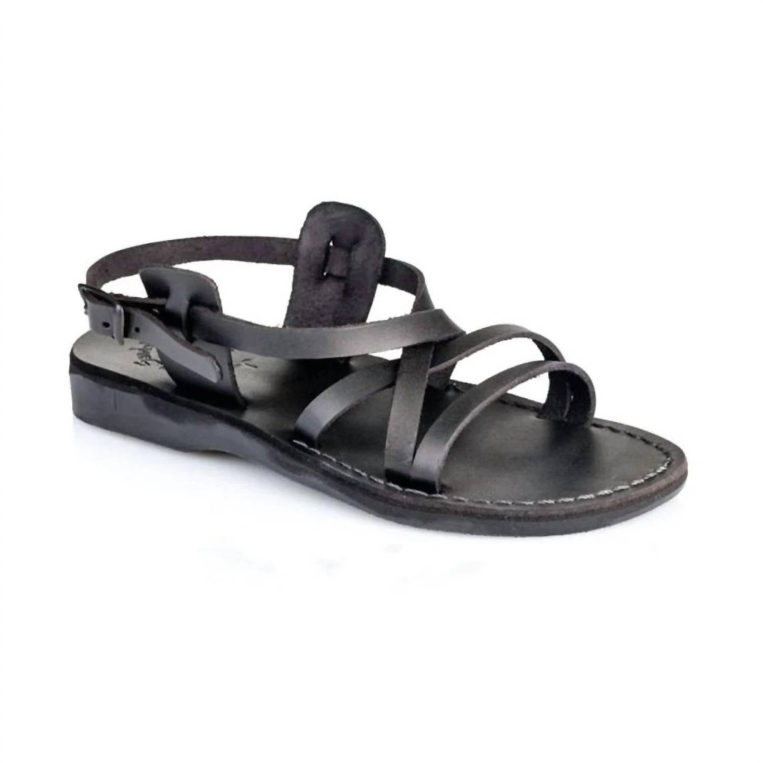 JERUSALEM SANDALS 지포라 가죽 스트랩 슬링백 샌들