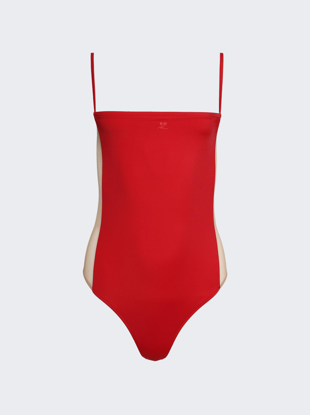 COURRÈGES 일루전 스퀘어 수영복 루비