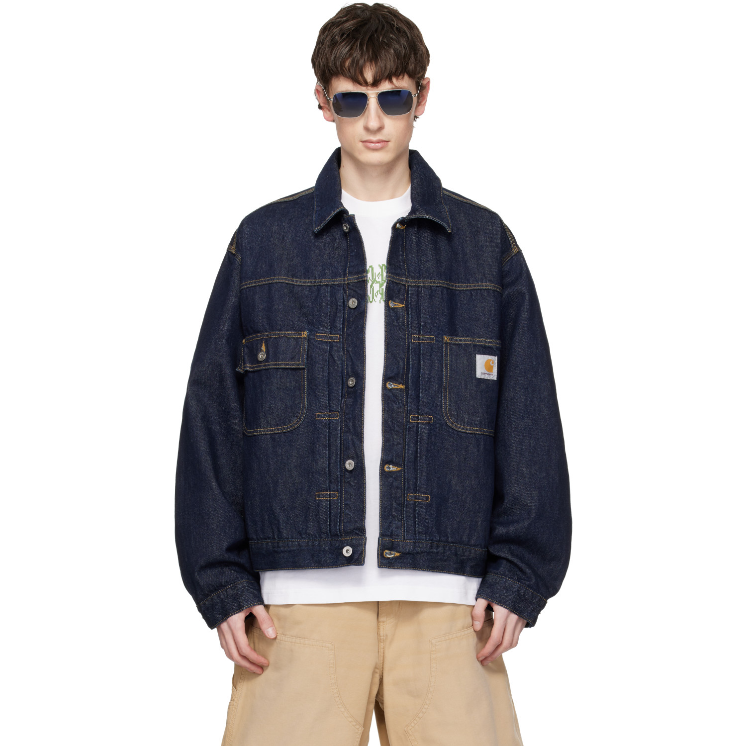 CARHARTT 블루 벨마르 데님 자켓