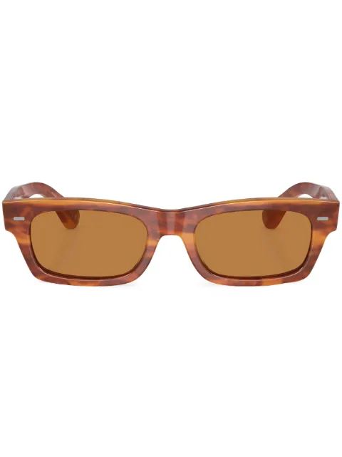 oliver peoples 다브리 직사각형 프레임 선글라스