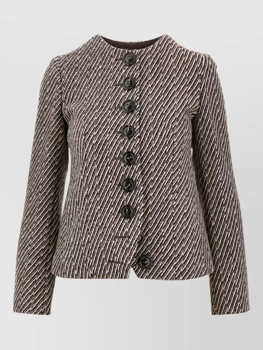EMPORIO ARMANI 텍스처드 싱글 브레스트 코트