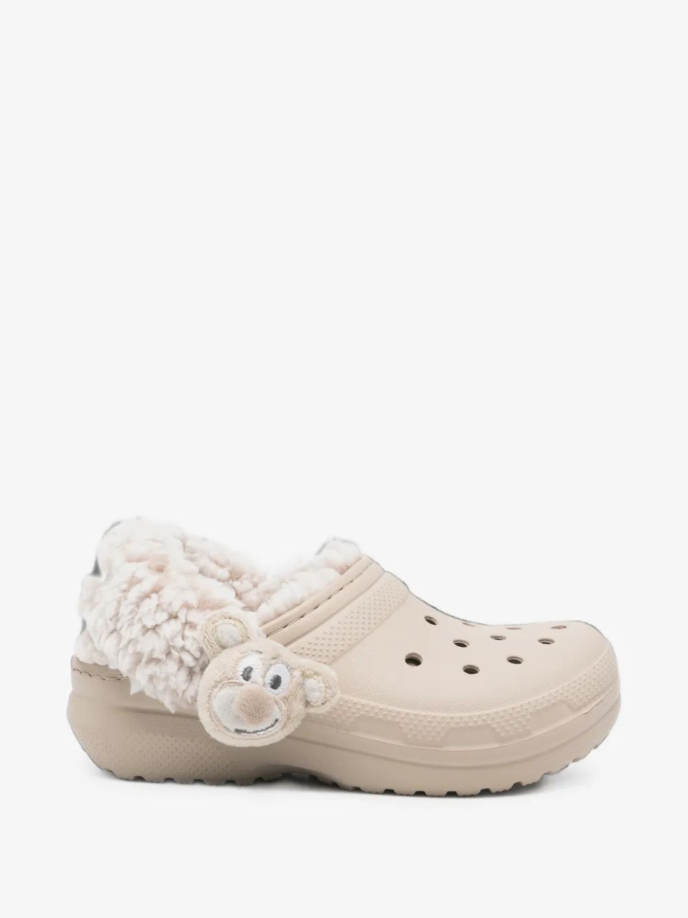 Crocs Kids 셔링 라이닝 테디베어 클로그