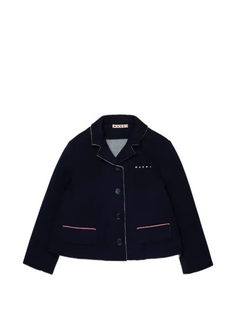Marni Kids 로고 프린트 블레이저