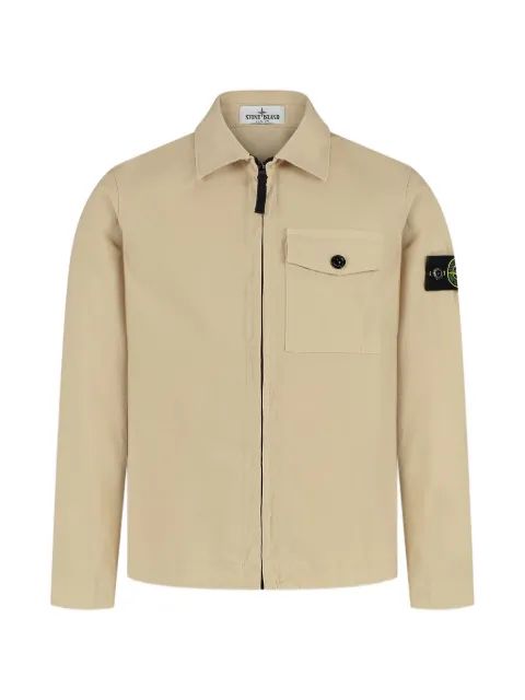Stone Island Junior 로고 패치 자켓