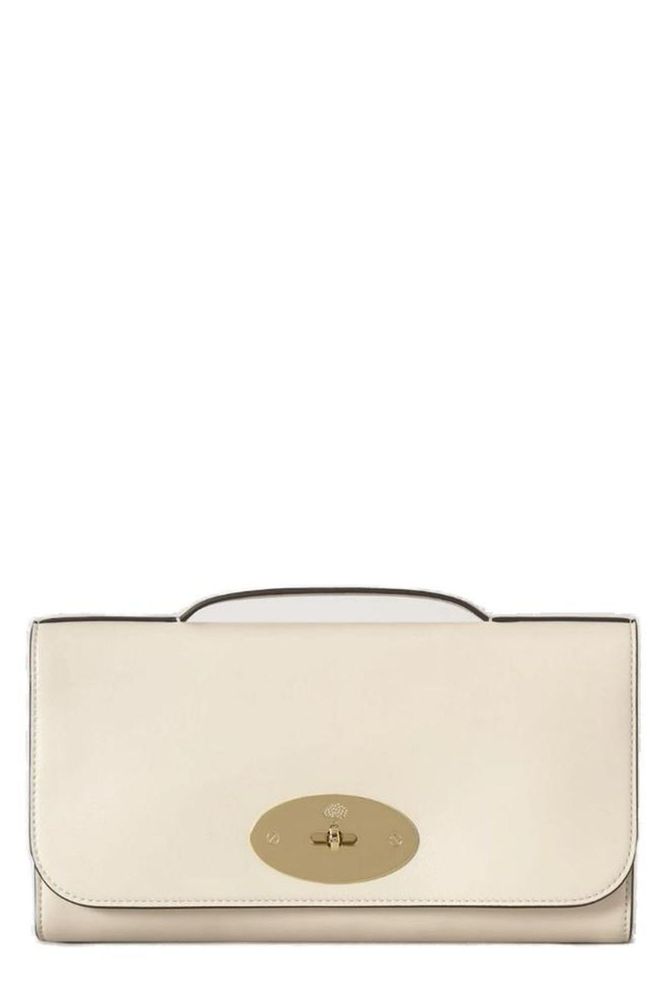 MULBERRY 트위스트 블록 폴드오버 탑 클러치백