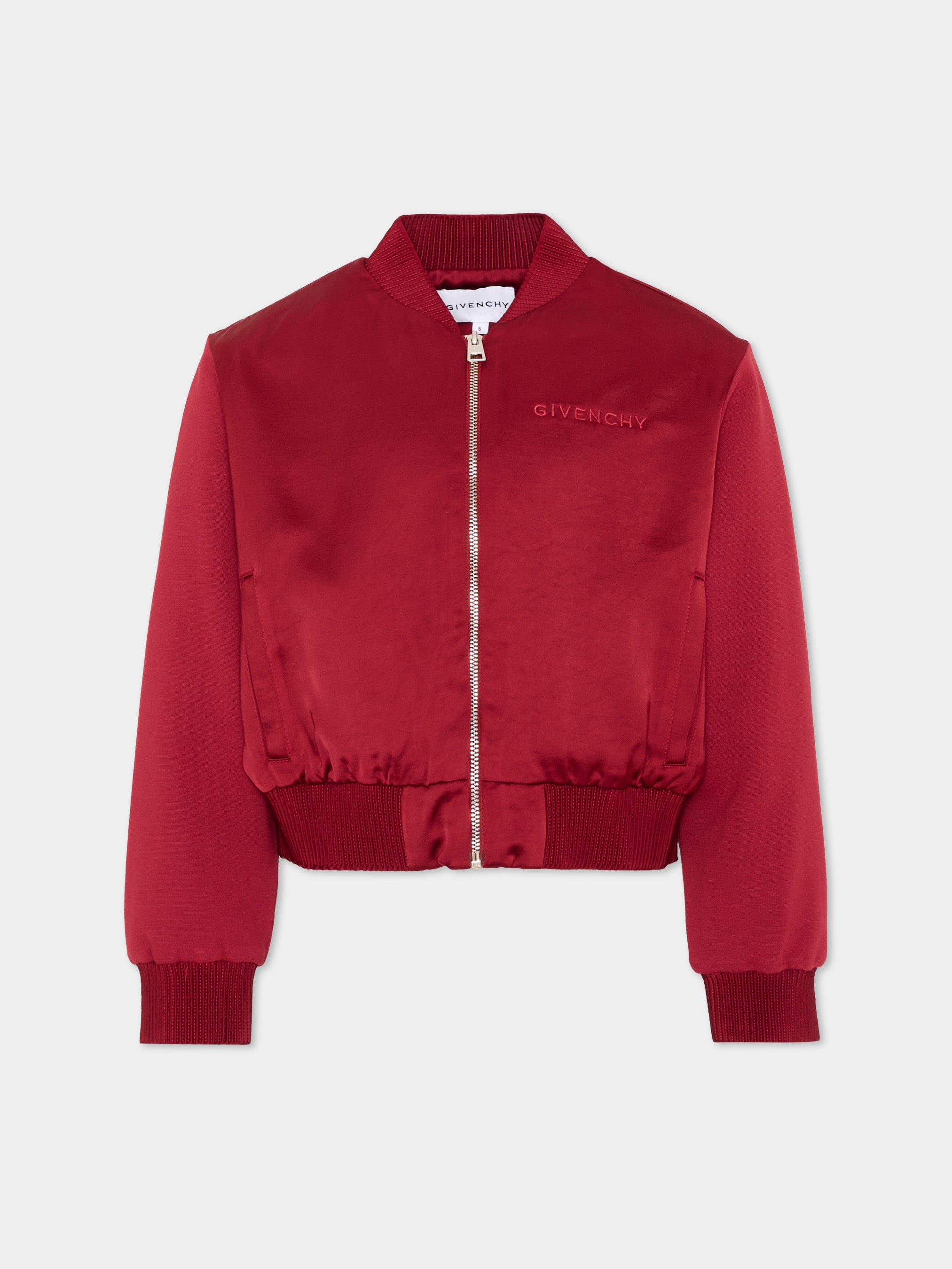 Givenchy Kids 로고 포인트 보머 자켓