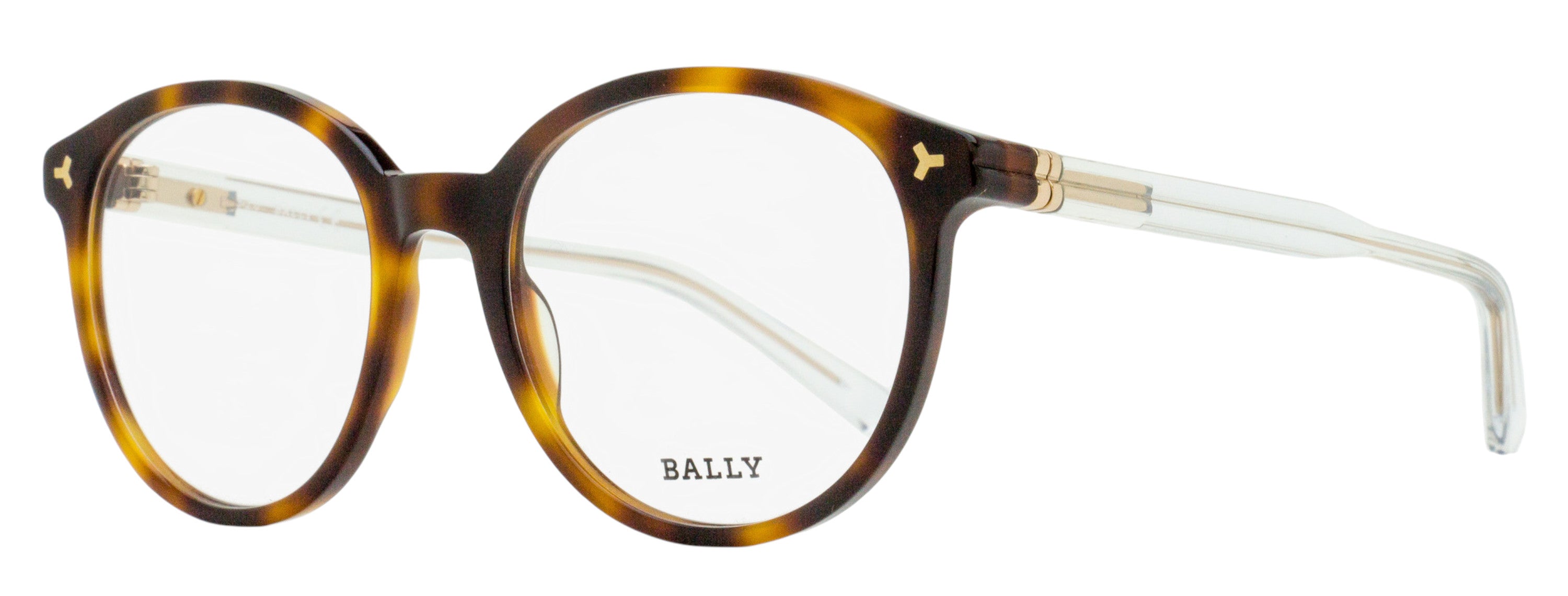 Bally 여성 오벌 안경 BY5030 052 다크 하바나 52mm