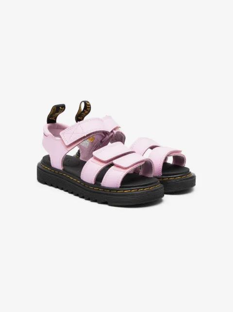 Dr.Martens kids 터치 스트랩 가죽 샌들