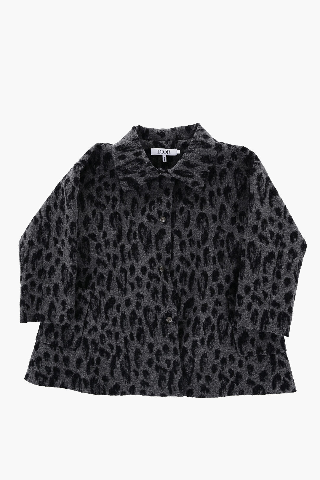 DIOR KIDS 동물 모티프 코트 패치 포켓