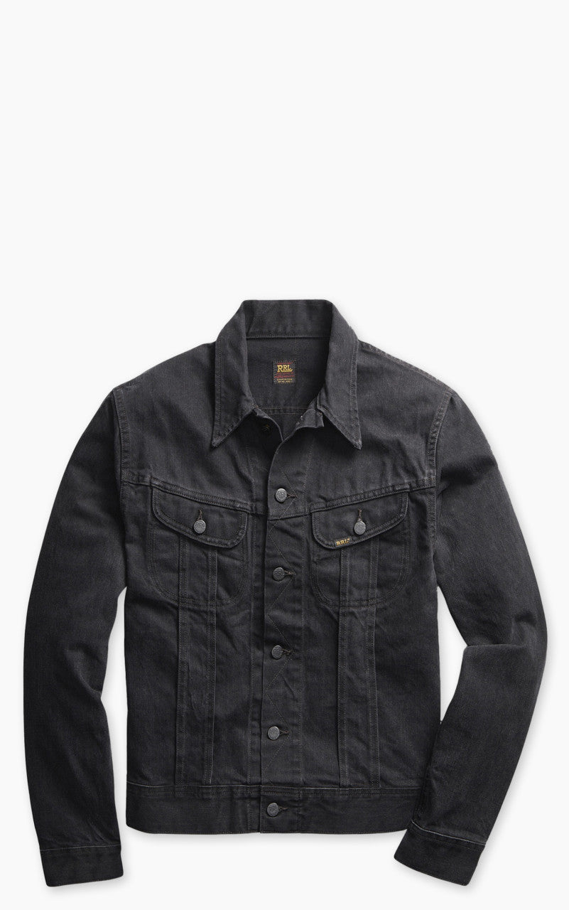 RRL 로트 271 데님 트러커 자켓 블랙 워시