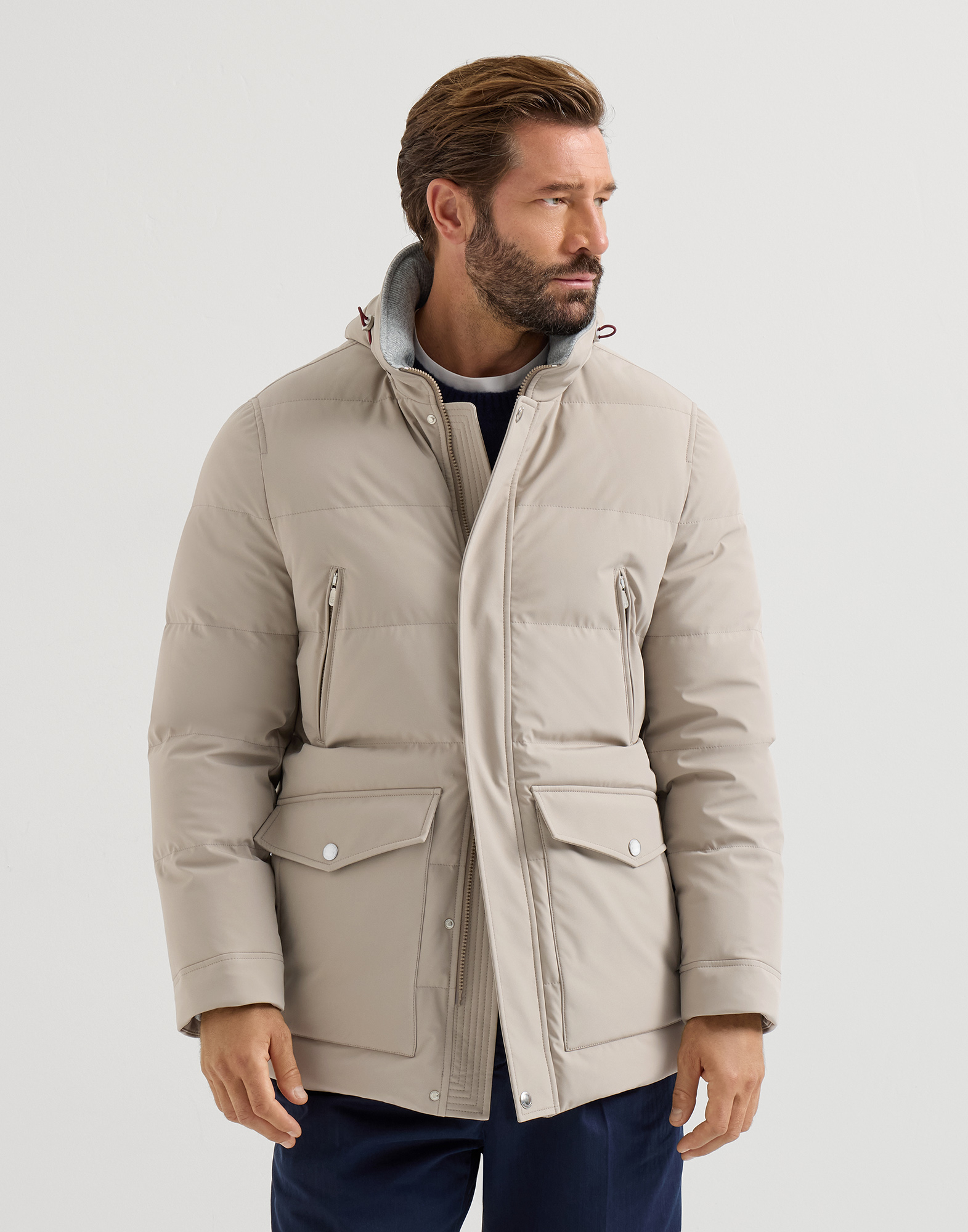 BRUNELLO CUCINELLI 긴소매 다운 자켓