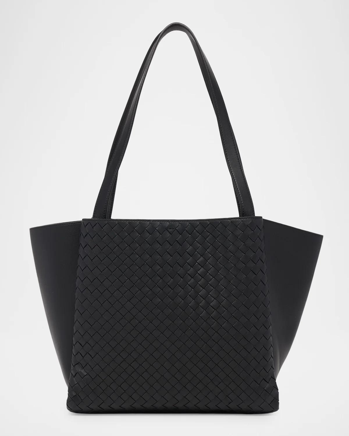 BOTTEGA VENETA 코르소 미디엄 가죽 토트백