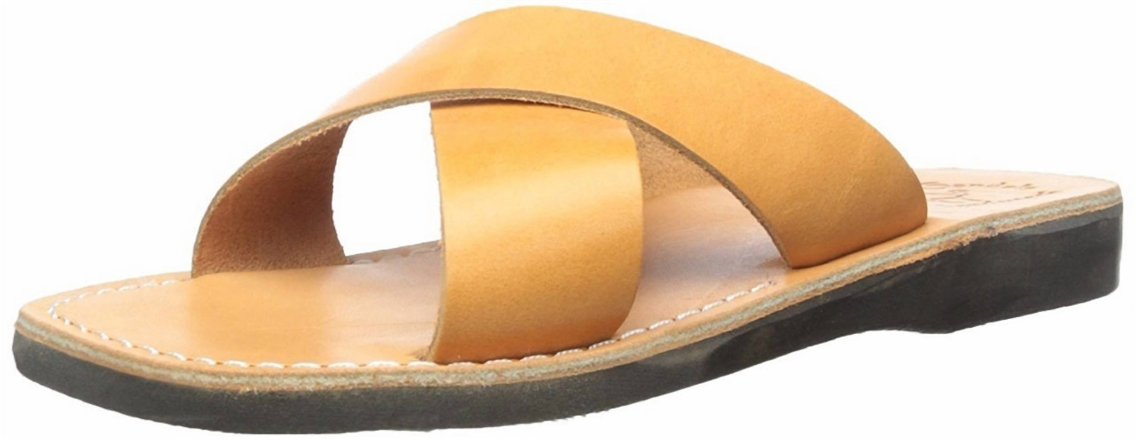 JERUSALEM SANDALS 엘란 슬라이드 샌들 탄