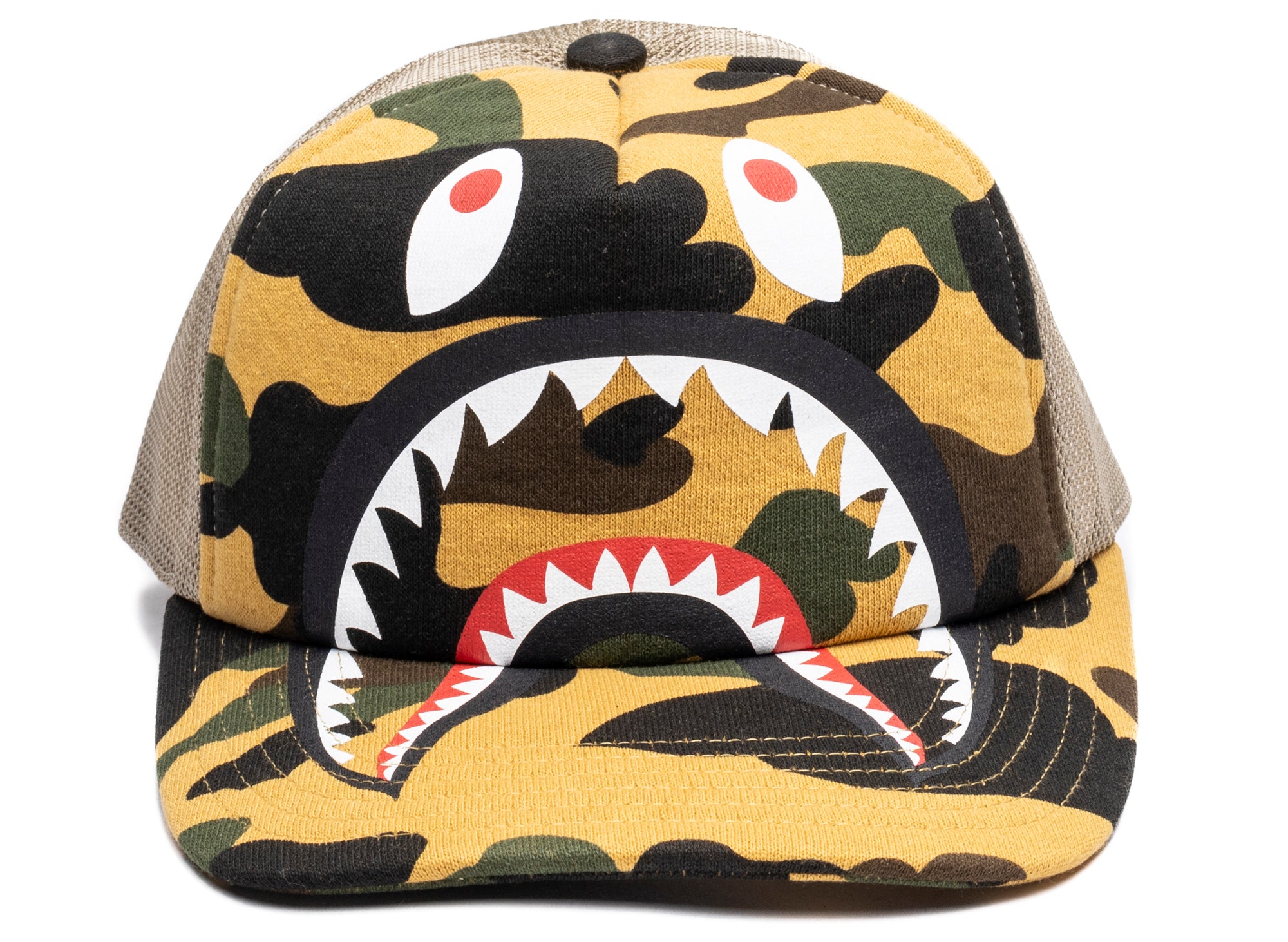 Bape 카모 상어 메쉬 캡