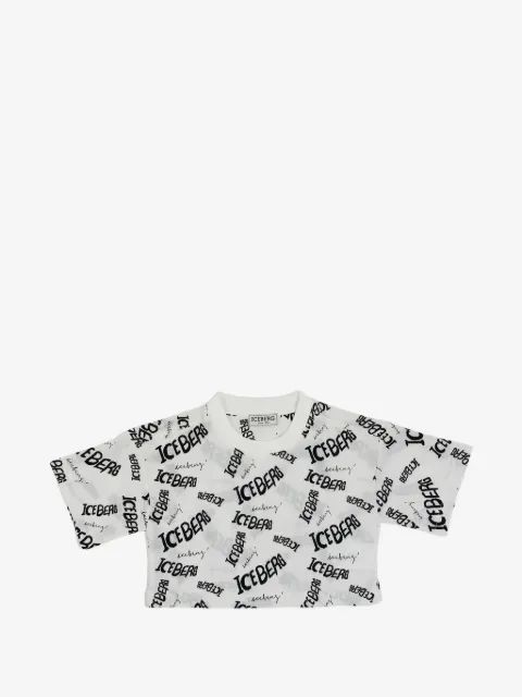 Iceberg Kids 로고 프린트 크롭 티셔츠
