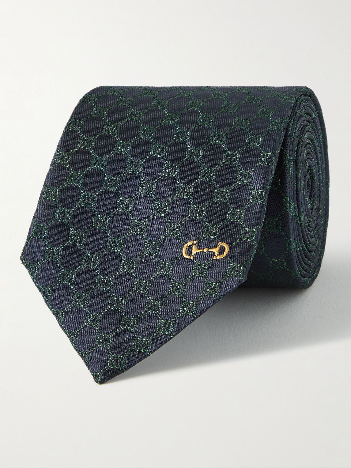 GUCCI 7cm Logo-Embroidered Silk-Jacquard Tie