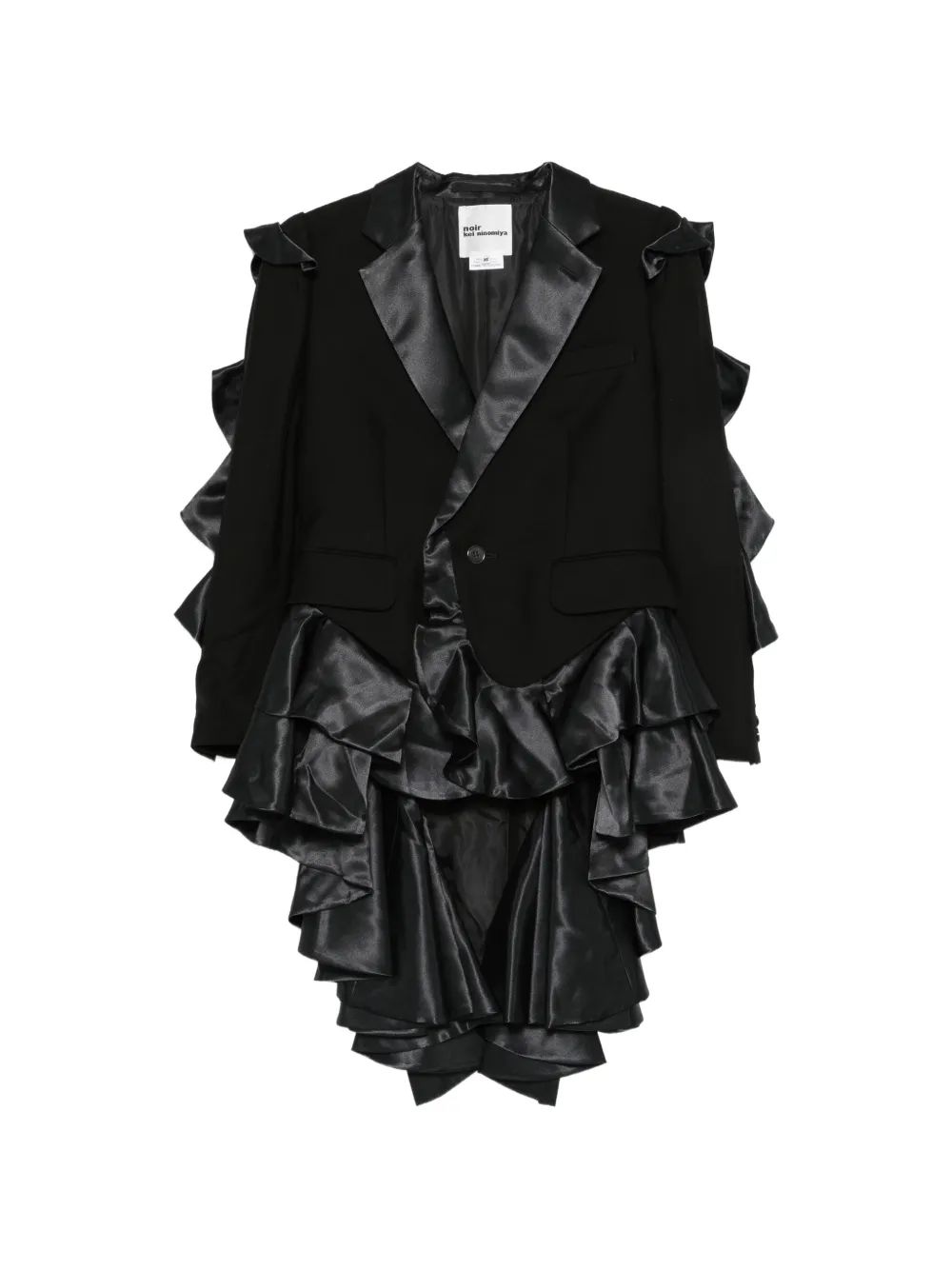 Noir Kei Ninomiya 러플 새틴 트림 자켓