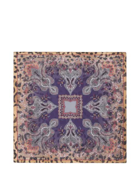 ETRO 페이즐리 모티프 실크 포켓 스퀘어