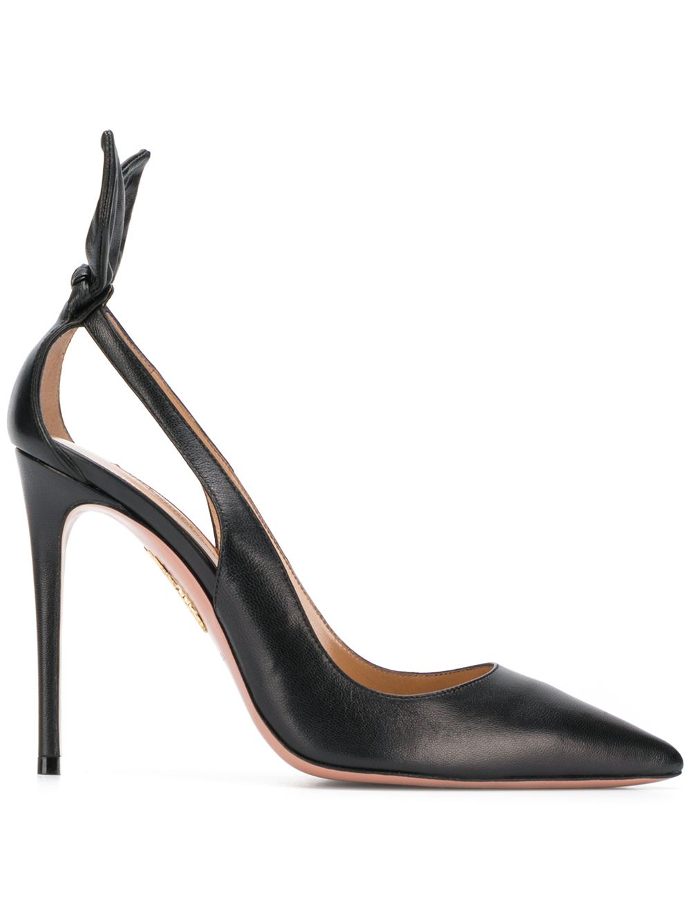 AQUAZZURA 블랙 하이힐 디콜레테
