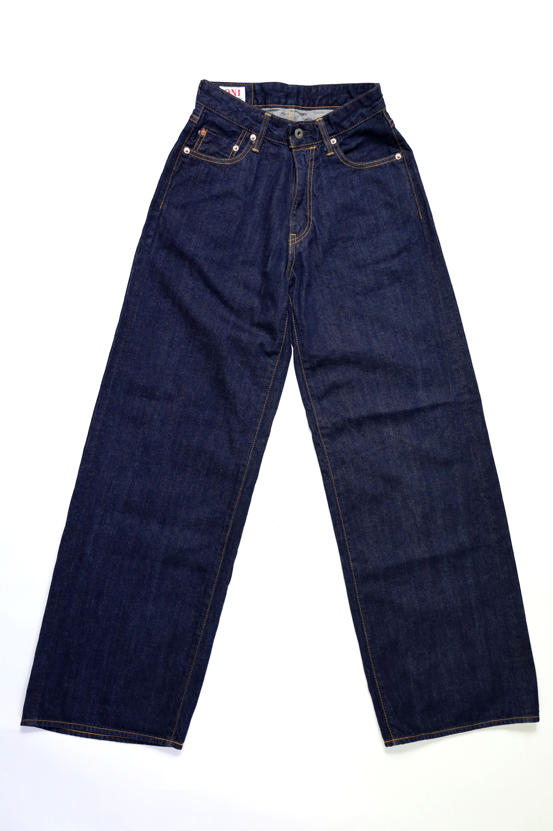 ONI DENIM ONI-L722-12Z 12oz 셀비지 데님 슈퍼 와이드 스트레이트 팬츠